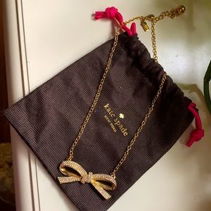 Kate spade gold bow necklace